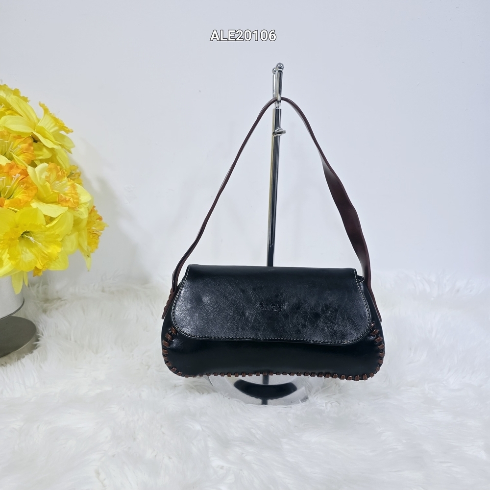 Black Leather Shoulder Bag